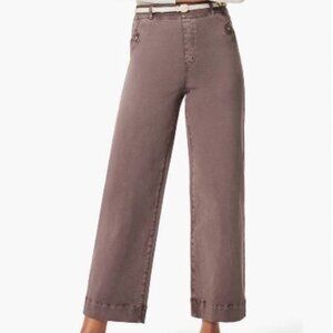 Spanx Stretch Twill Cropped Wide Leg in Smoke | NWT! | Size Small